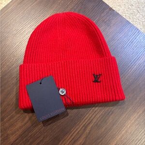 Louis Vuitton beanie red